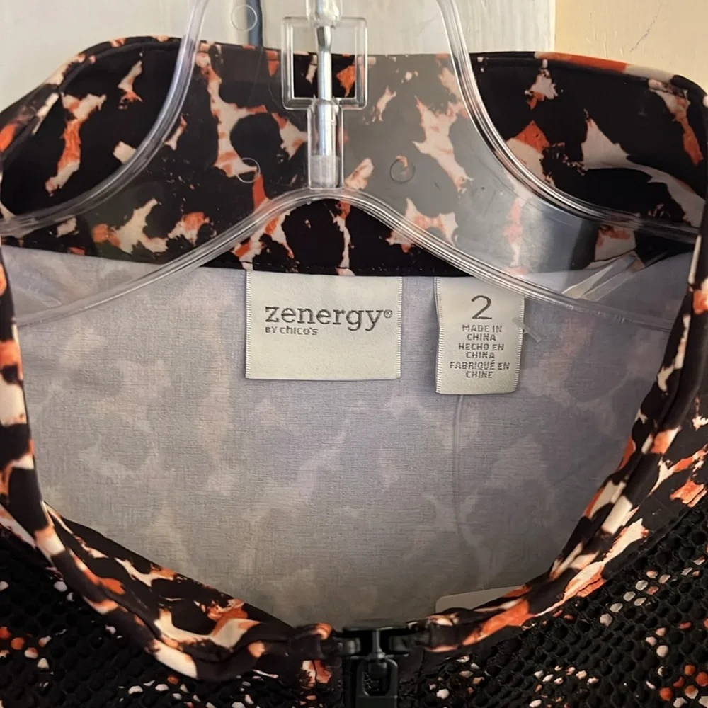 ZENERGY Neema Vivid‎ Animal Jacket Size L NWT By Chico’s